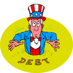 Uncle Sam - Drowning Clip Art