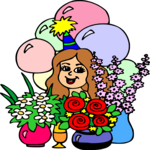 Girl with Flowers 03