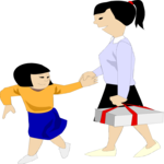 Child Shopping with Mom 1