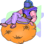 Astronaut on Asteroid