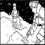 People, Children Shoveling Snow