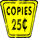 Copies 25¢ Sign