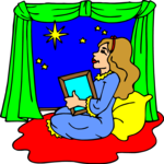 Looking at Stars Clip Art