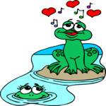 Frogs in Love 2 Clip Art