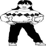 Girl in Sweater & Jeans