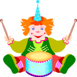 Clown with Drum