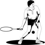 Tennis - Player 12 Clip Art