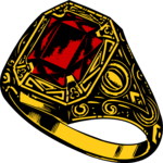 Antique Style Ring - Ruby