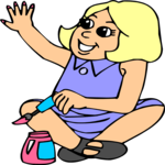 Girl Painting Fingernails