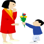 Child Giving Flower
