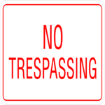 No Trespassing Clip Art