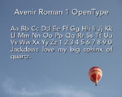 Avenir Roman 1 OpenType font