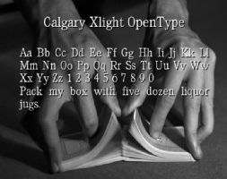 Calgary Xlight OpenType font
