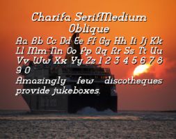 Charifa SerifMedium Oblique font
