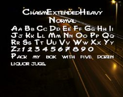 ChasmExtendedHeavy Normal font