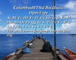 ColumbusMTStd BoldItalic OpenType font