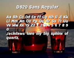 D820 Sans Regular font
