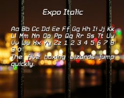 Expo Italic font