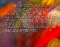 Florencesans SC Outline Italic font