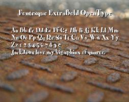 Fontesque ExtraBold OpenType font