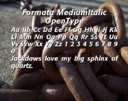 Formata MediumItalic OpenType font
