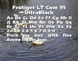 Frutiger LT Com 95 UltraBlack font