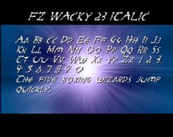 FZ WACKY 23 ITALIC font