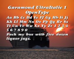 Garamond UltraItalic 1 OpenType font