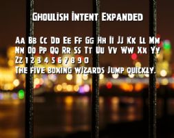 Ghoulish Intent Expanded font