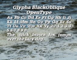 Glypha BlackOblique OpenType font