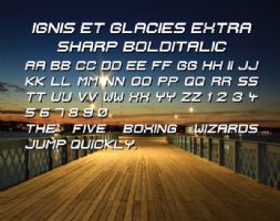 Ignis et Glacies Extra Sharp BoldItalic font