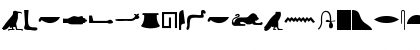 Egyptian Hieroglyphs Silhouette Regular Font