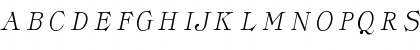 RSClassicaItalic Regular Font