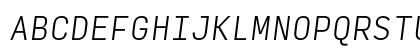 Input Mono Narrow Extra Light Italic