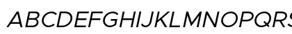 Metropolis Regular Italic Metropolis Regular Italic