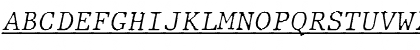 JMH Typewriter mono Fine Under Italic Font