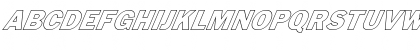 FZ BASIC 56 HOLLOW ITALIC Normal Font