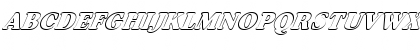 FZ ROMAN 34 HOLLOW ITALIC Normal Font