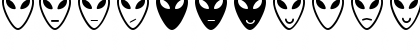 Alien faces St Regular Font Alien faces St Regular Font