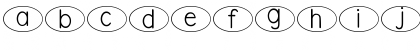 DJB Standardized Test Oval Regular Font