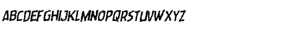 Worm Cuisine Staggered Rotalic Italic Font