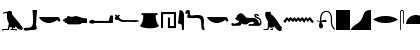 Egyptian Hieroglyphs Silhouette Regular Font