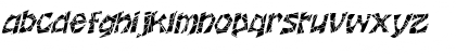 WoodcutCracked Italic Font