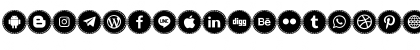 Icons Social Media 16 Regular Font