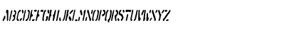 SprayStencilCondensed Oblique Font