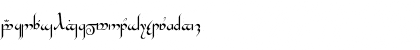 TengwarGandalf Medium Font TengwarGandalf Medium Font