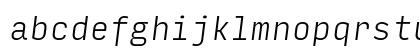 Input Mono Narrow Extra Light Italic