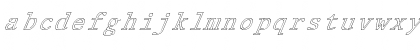 FZ DIGITAL 1 HOLLOW ITALIC Normal Font