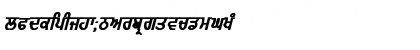 GurmukhiLys 010 Bold Italic Font