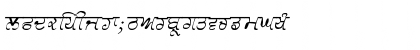 GurmukhiLys 030 Italic Font GurmukhiLys 030 Italic Font